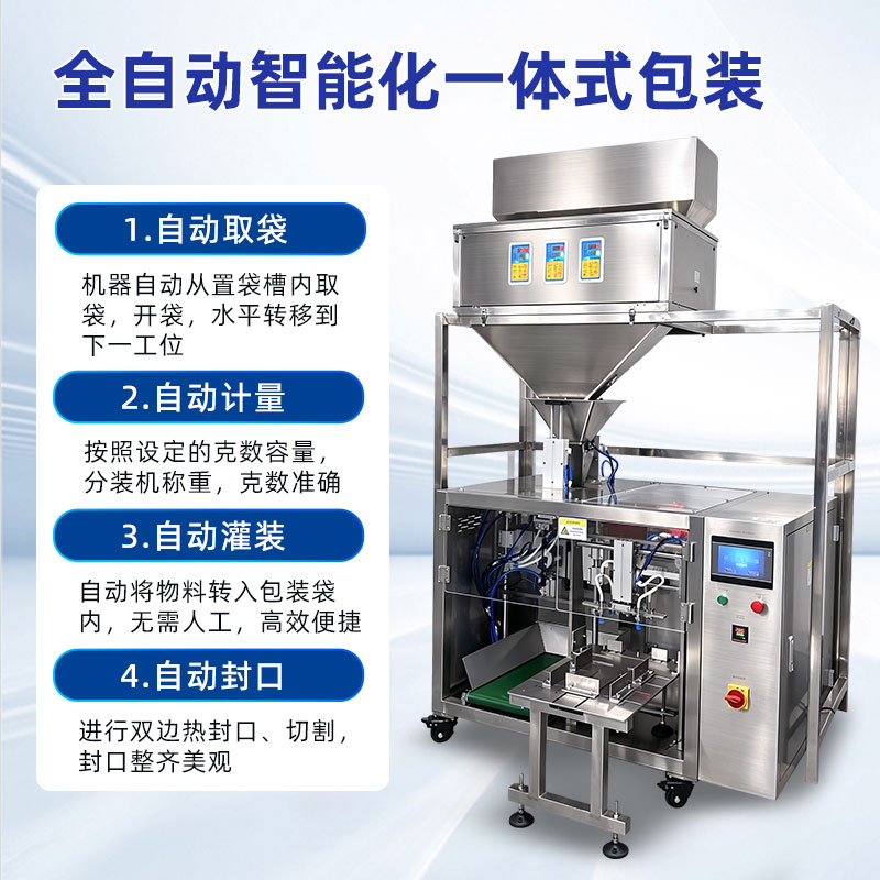 3头3000克颗粒给袋式包装机 3头3000克颗粒给袋式包装机